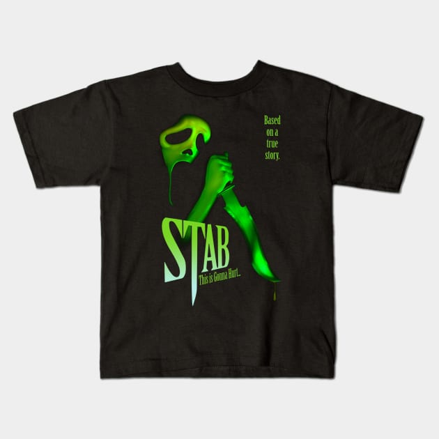 Stab (from the Scream movie) Kids T-Shirt by SalenyGraphicc